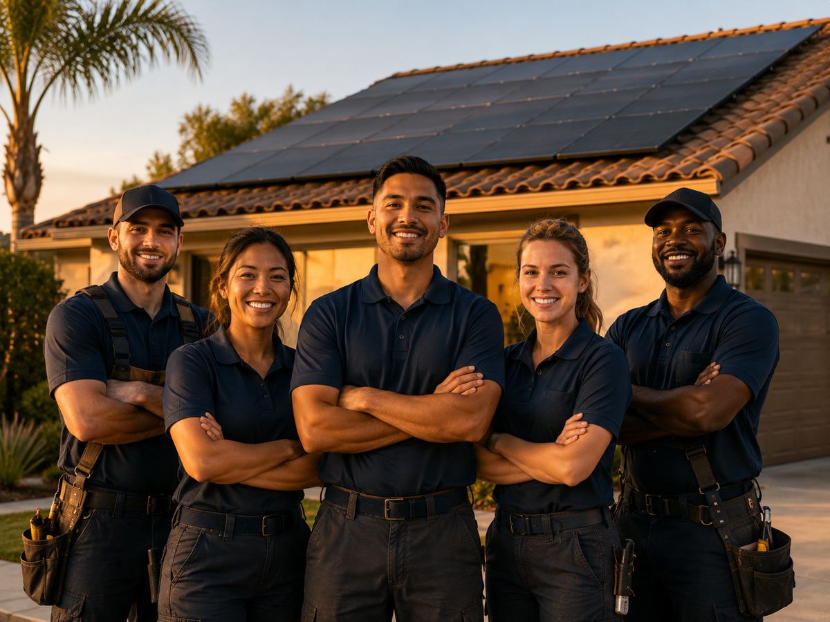 ENP America installation team in front of a completed project